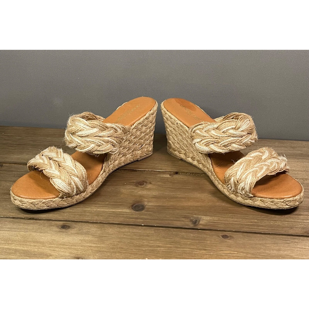 Andre Assous Women's Nolita Woven Espadrille Wedge Heel Sandal Size 41 Natural - Picture 5 of 14